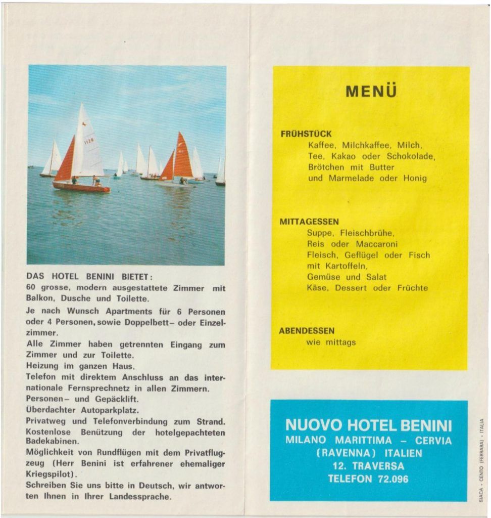 Seconda pagina brochure 1968
